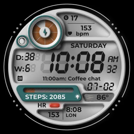 Chester Retro watch face screenshot 44