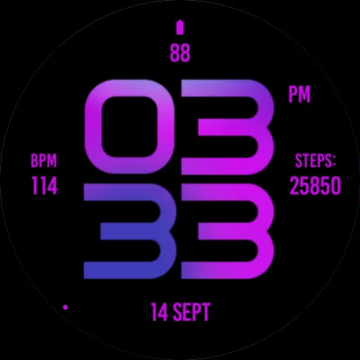 Stylish Purple Watch Face screenshot 7