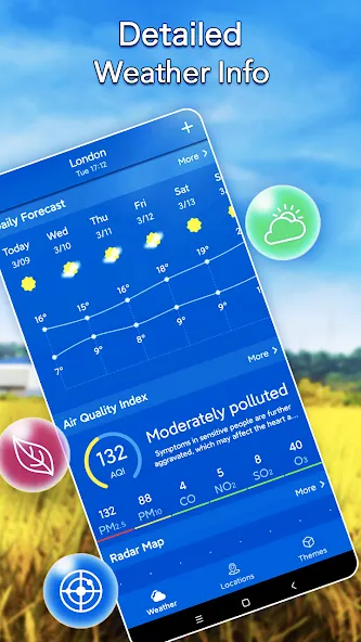 Météo locale:Widget d'alerte screenshot 1
