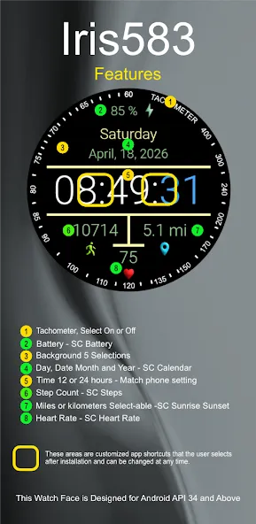 Iris583 Crisp Digital Watch screenshot 6