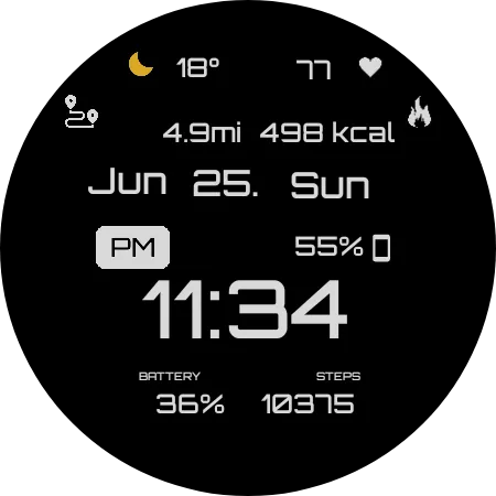 GRBL BLK Watch Face screenshot 6