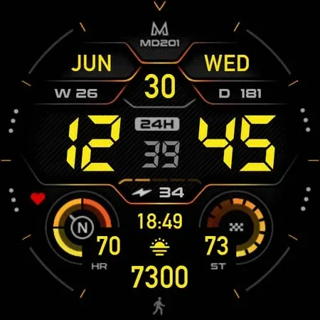 MD201 Digital watch face screenshot 10