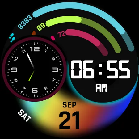 RainbowChrono WatchFace SAM-29 screenshot 26