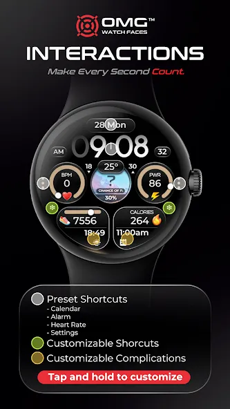 Weather Watch Face - OMG 371 screenshot 3