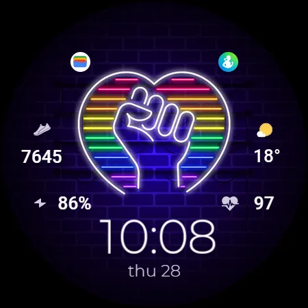 TVV Pride 4 Digital Watch Face screenshot 11