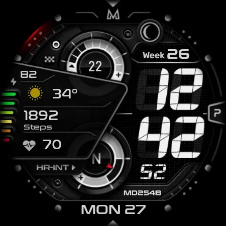 MD254B Digital watch face screenshot 22