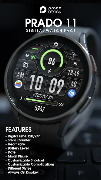 PRADO 11 Digital Watch Face screenshot 2