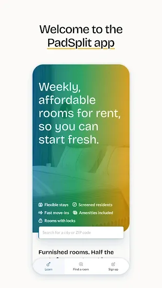 PadSplit: Rooms for rent screenshot 1