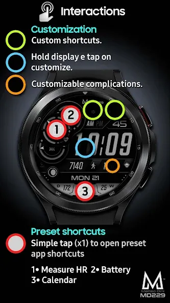 MD229 Digital watch face screenshot 7