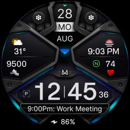 MD326 3D Modern Watch Face screenshot 9