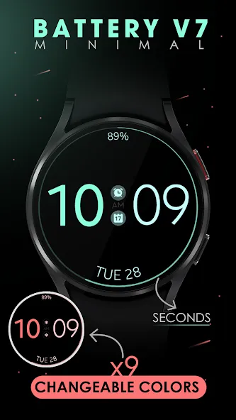 Battery v7 minimal watch face screenshot 3