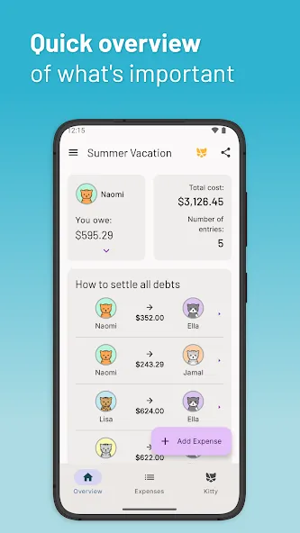 Kittysplit: Bills & cost split screenshot 2