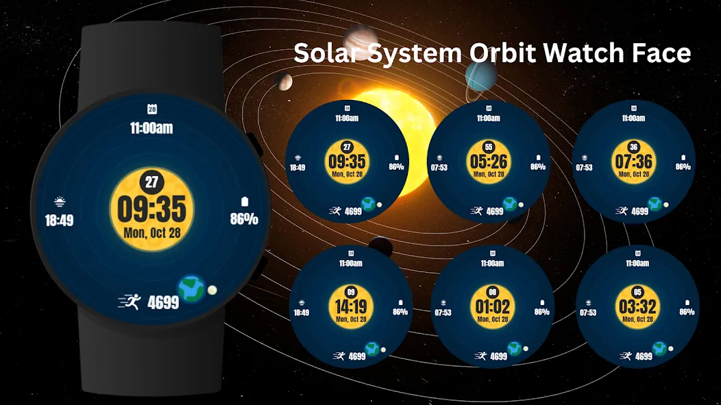 Solar System Orbit Watch Face screenshot 2