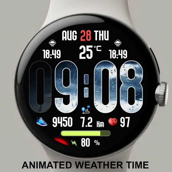 Animated Weather Digital Clock screenshot 4