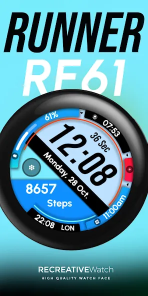 RE61 - Runner Watch Face screenshot 5