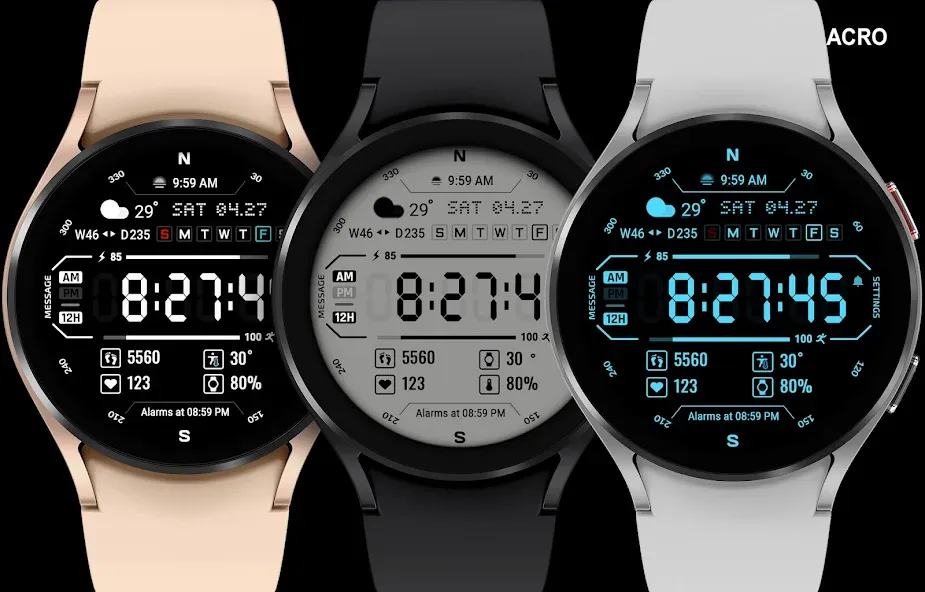 ACRO Perfect BW Watchface screenshot 8