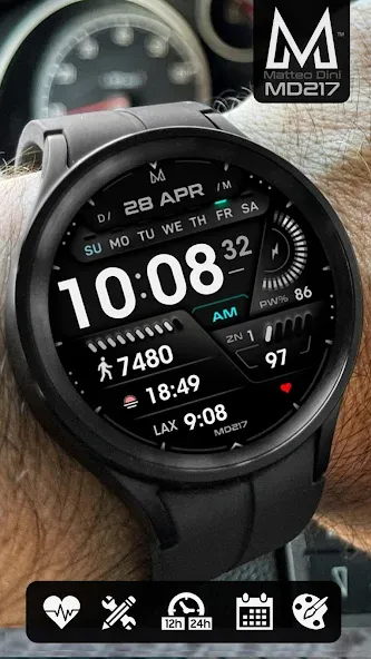 MD217 Digital watch face screenshot 3