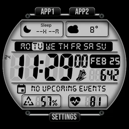 Digital Watch face MB397 screenshot 34