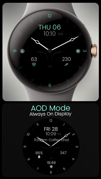 Minimal Black v30 Watch Face screenshot 7