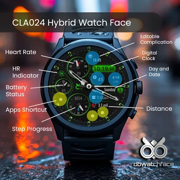CLA024 Hybrid Watch Face screenshot 12