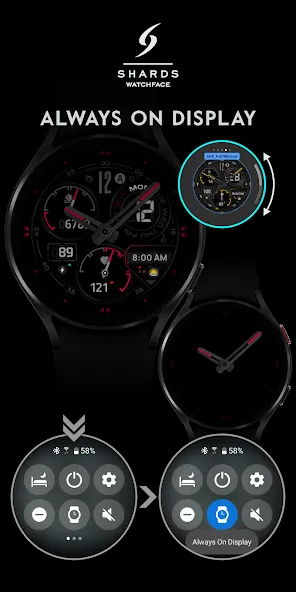 SH004 Watch Face, WearOS watch screenshot 8