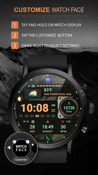 WFP 125 Digital watch face screenshot 4