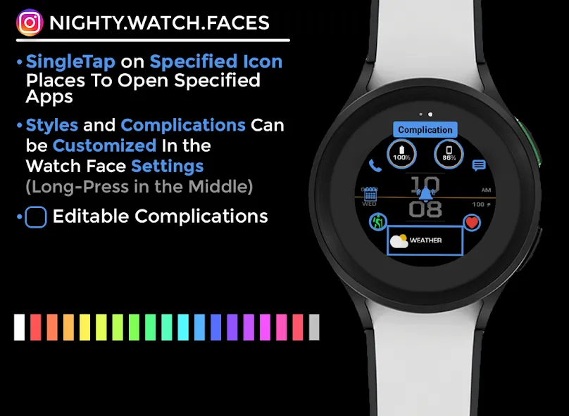 Night Beam - watch face screenshot 6