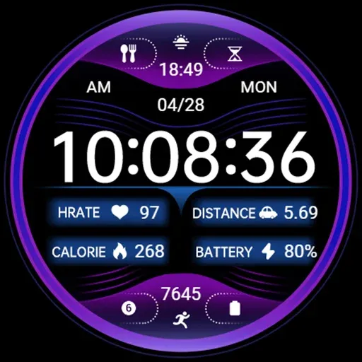 Blue Purple Light ZKin Watch screenshot 8