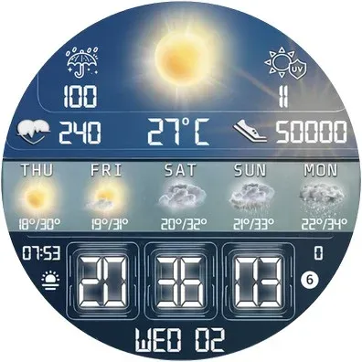N-SPORT756 Weather DigitalFace screenshot 9