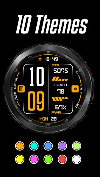Oled - Digital v3 | watch face screenshot 7