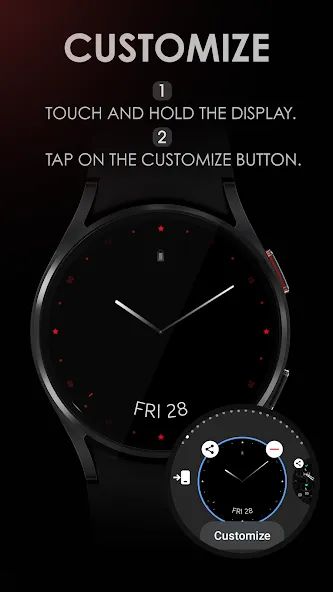 Minimal Black v20 Watch Face screenshot 6