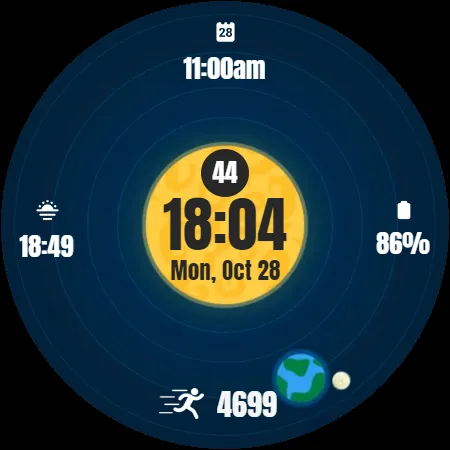Solar System Orbit Watch Face screenshot 36