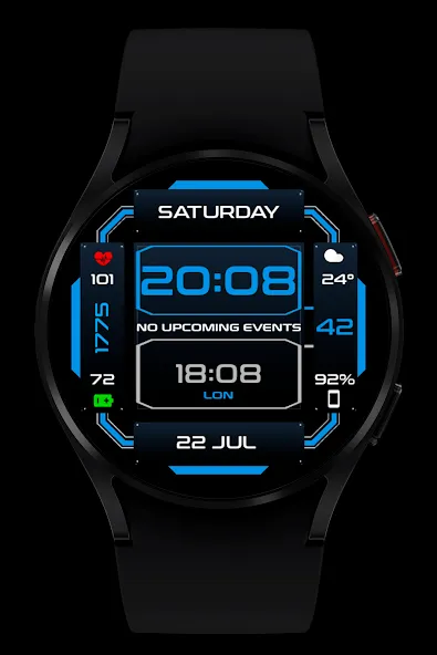 WR 006 Duo Digital Watch Face screenshot 2