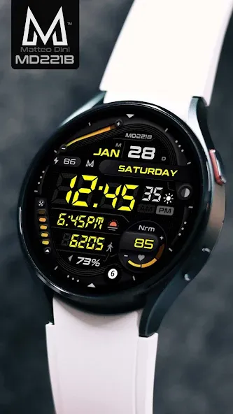 MD221B Digital watch face screenshot 5