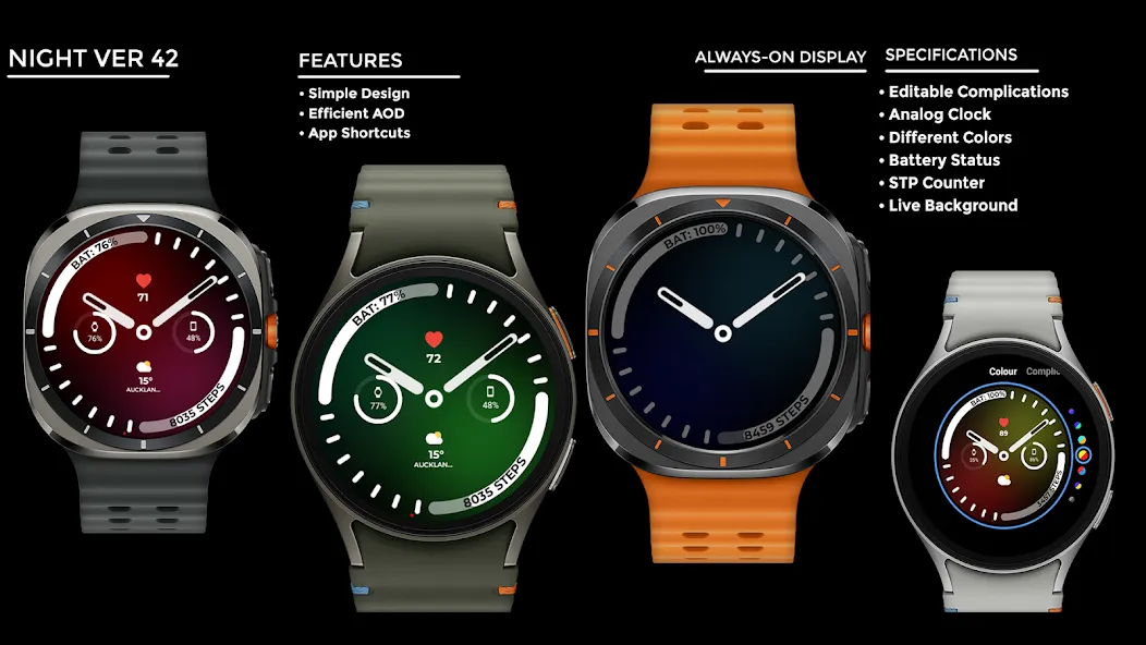 Night ver 42 - watch face screenshot 15