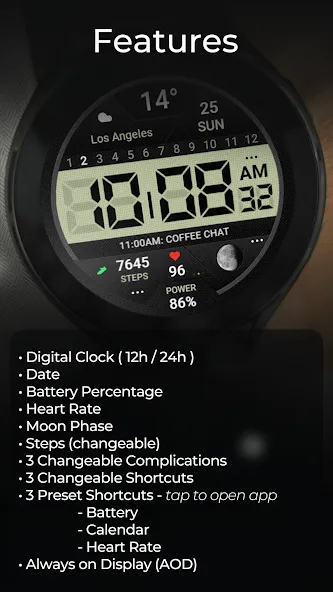 TVV Digital 2 Watch Face screenshot 3