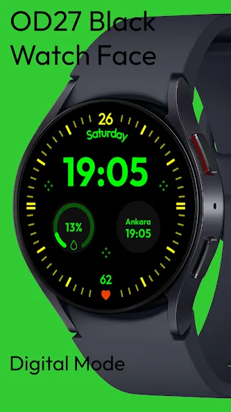 OD27 Black Watch Face screenshot 19