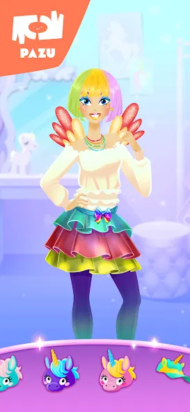 Makeup girls unicorn dress up screenshot 6
