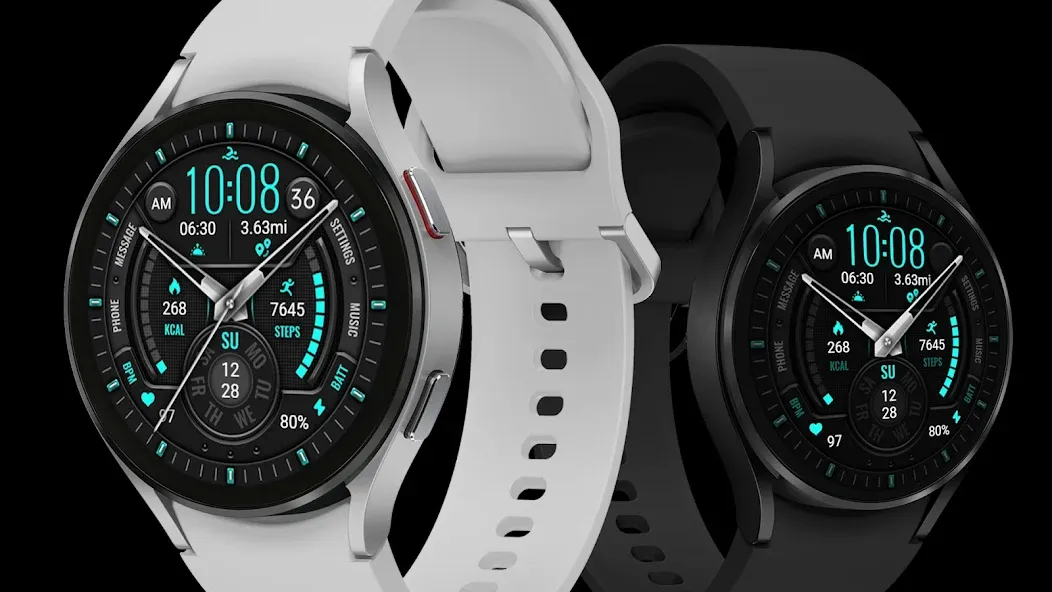 Green Blue Texture ZKin Watch screenshot 3