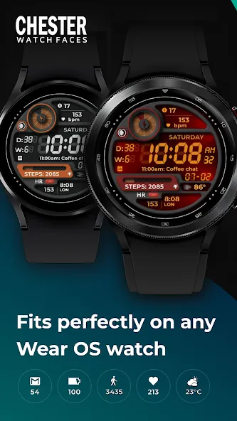 Chester Retro watch face screenshot 2