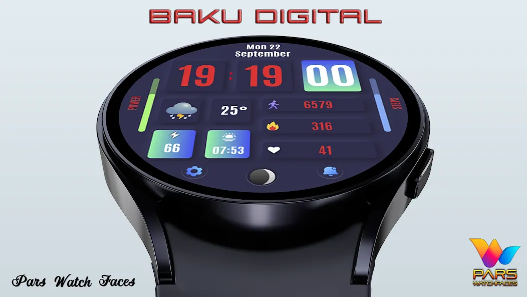 Baku Digital Watch Face screenshot 3