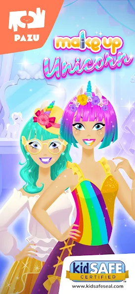 Makeup girls unicorn dress up screenshot 1