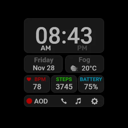 Modular Data Watch Face screenshot 11