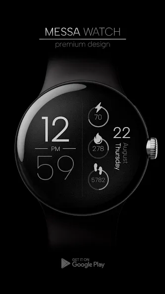 Digital Minimal Watch Face IO screenshot 1