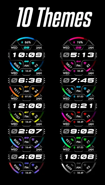 Oled - Digital v6 | watch face screenshot 7
