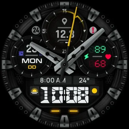 SH104 Watch Face, WearOS watch screenshot 11