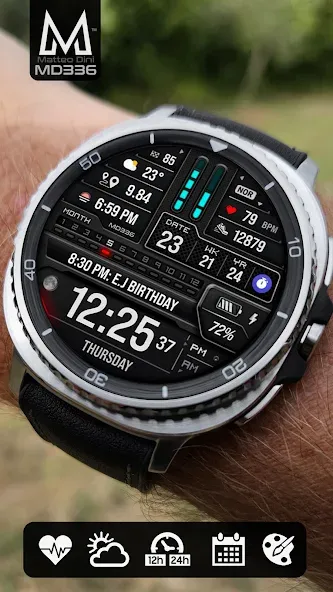 MD336 Digital watch face screenshot 2