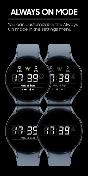 JHW Digital F: Watch face screenshot 5