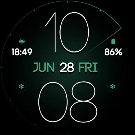 Lucid Dark digital watch face screenshot 10
