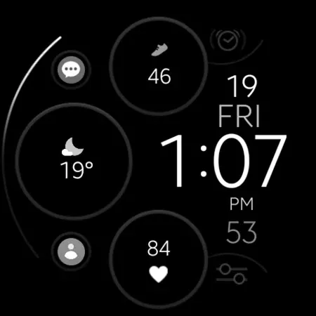 Digital Black v2 watch face screenshot 12
